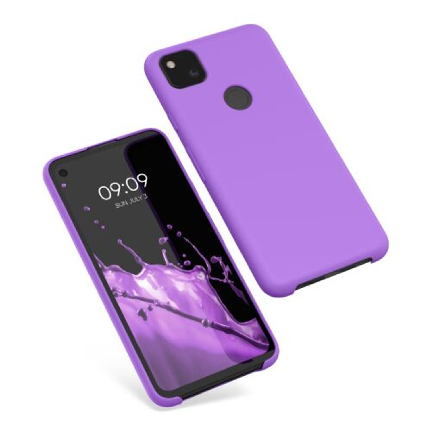 Husa pentru Google Pixel 4a, Silicon, Mov, 52549.221 fotografia produsului View 2 L