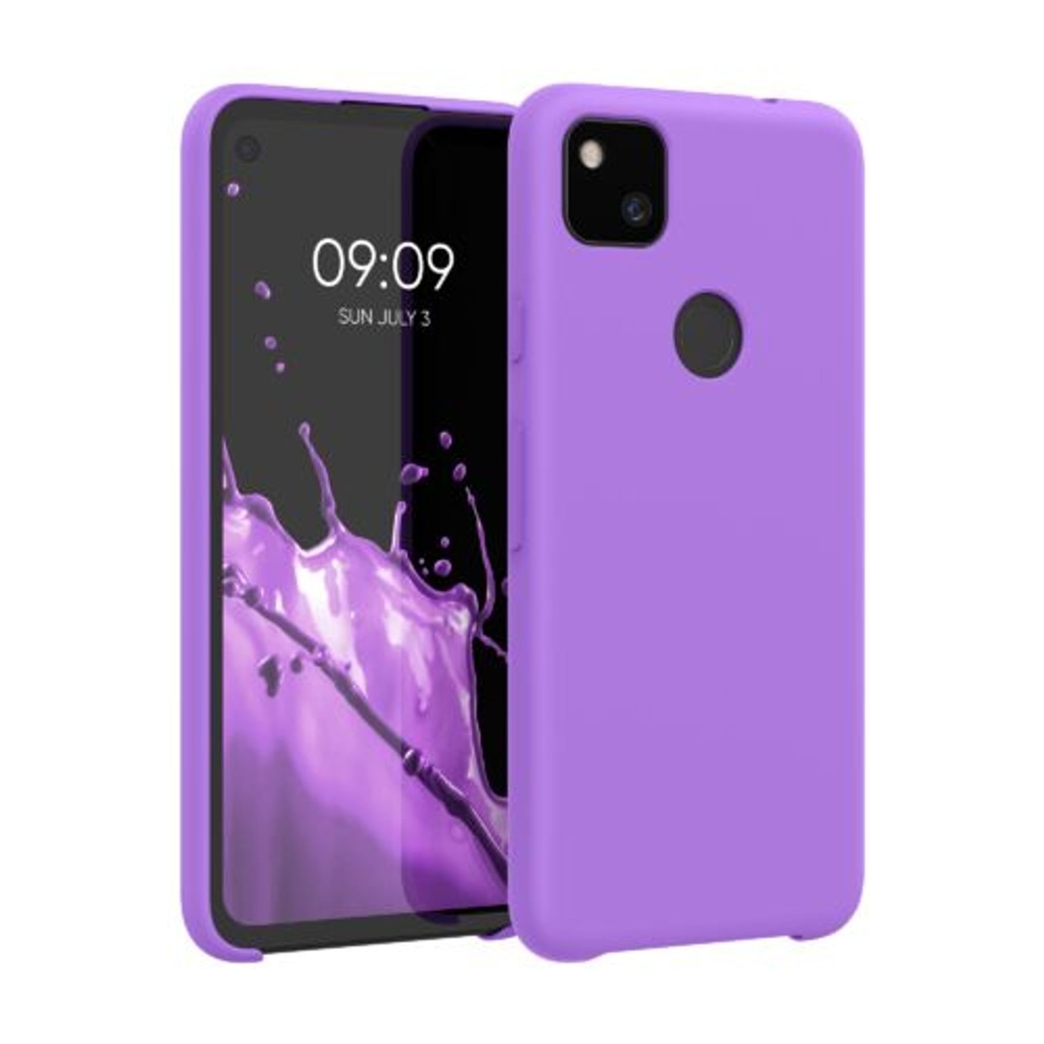 Husa pentru Google Pixel 4a, Silicon, Mov, 52549.221 fotografia produsului