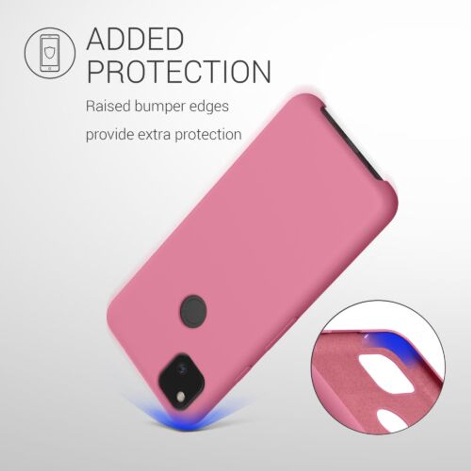 Husa pentru Google Pixel 4a, Silicon, Roz, 52549.212 fotografia produsului View 5 L