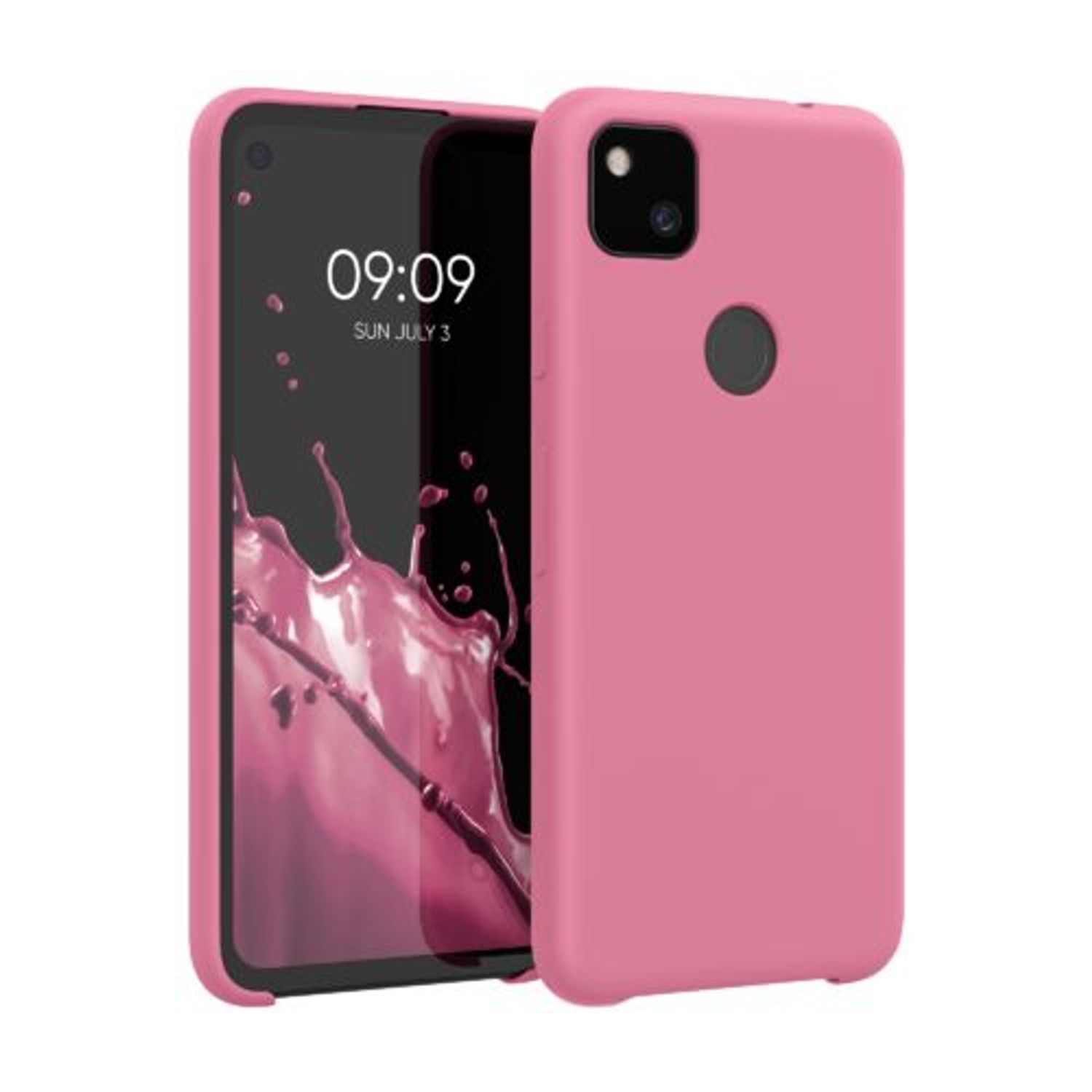 Husa pentru Google Pixel 4a, Silicon, Roz, 52549.212 fotografia produsului