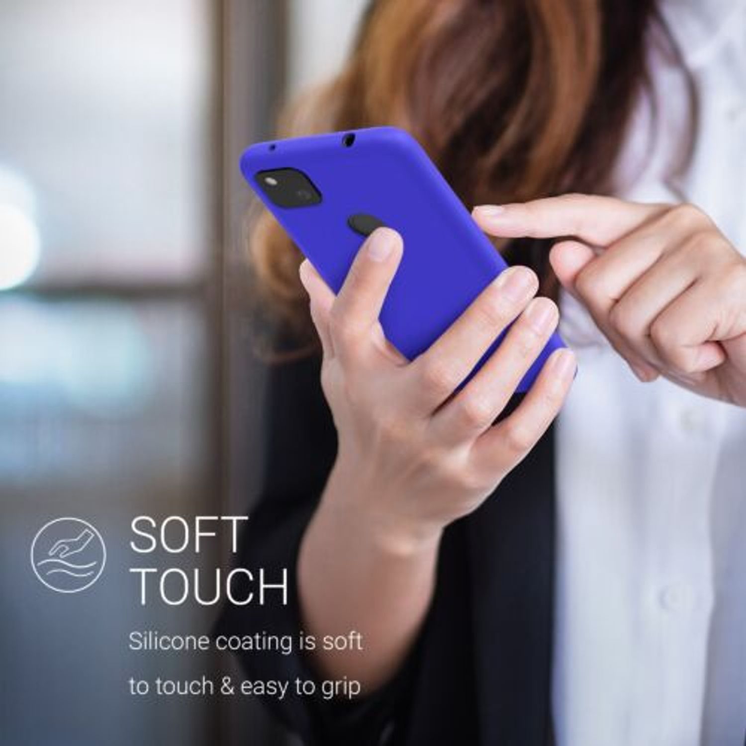 Husa pentru Google Pixel 4a, Silicon, Albastru, 52549.134 fotografia produsului View 4 L