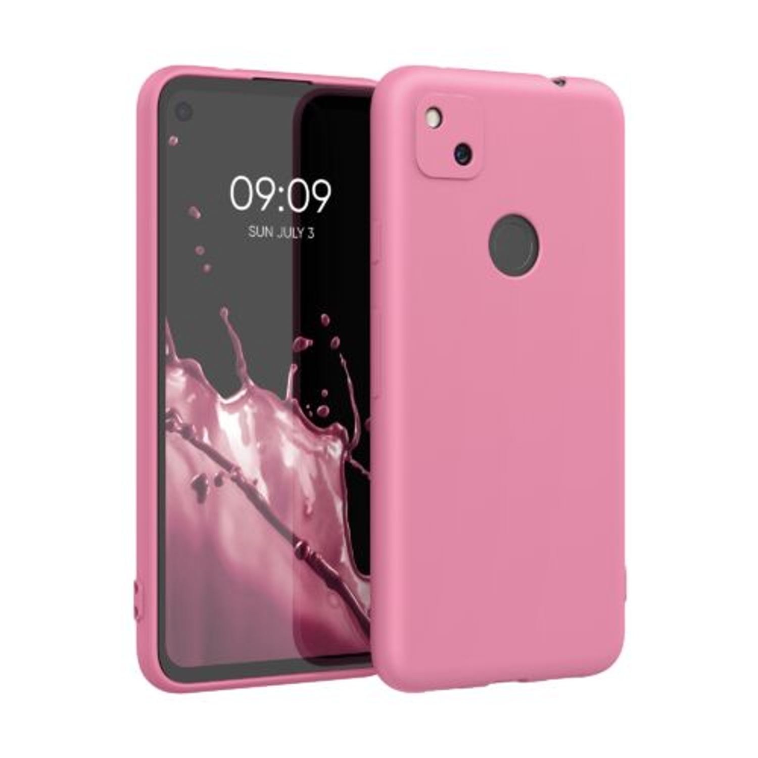 Husa pentru Google Pixel 4a, Silicon, Roz, 52357.212 fotografia produsului View 2 L