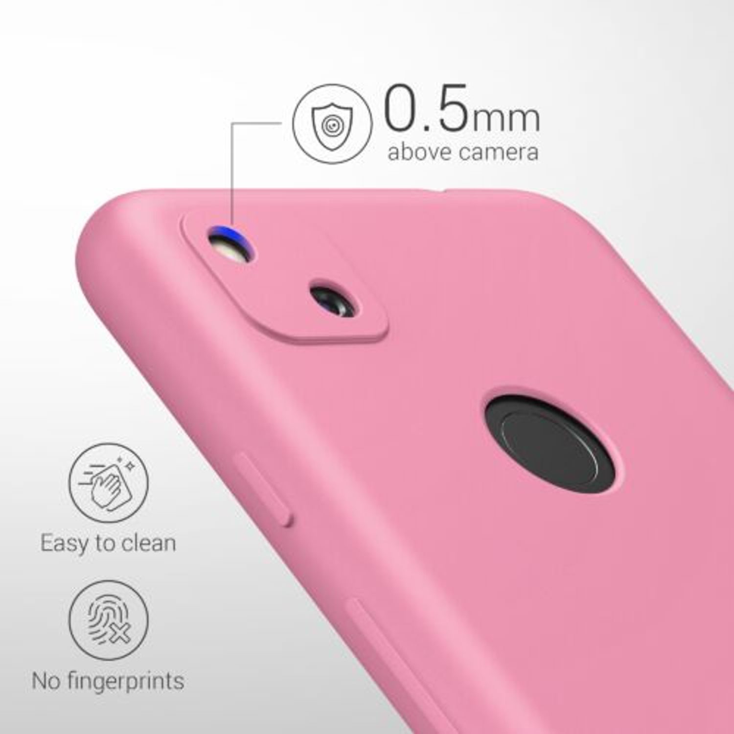 Husa pentru Google Pixel 4a, Silicon, Roz, 52357.212 fotografia produsului View 4 L