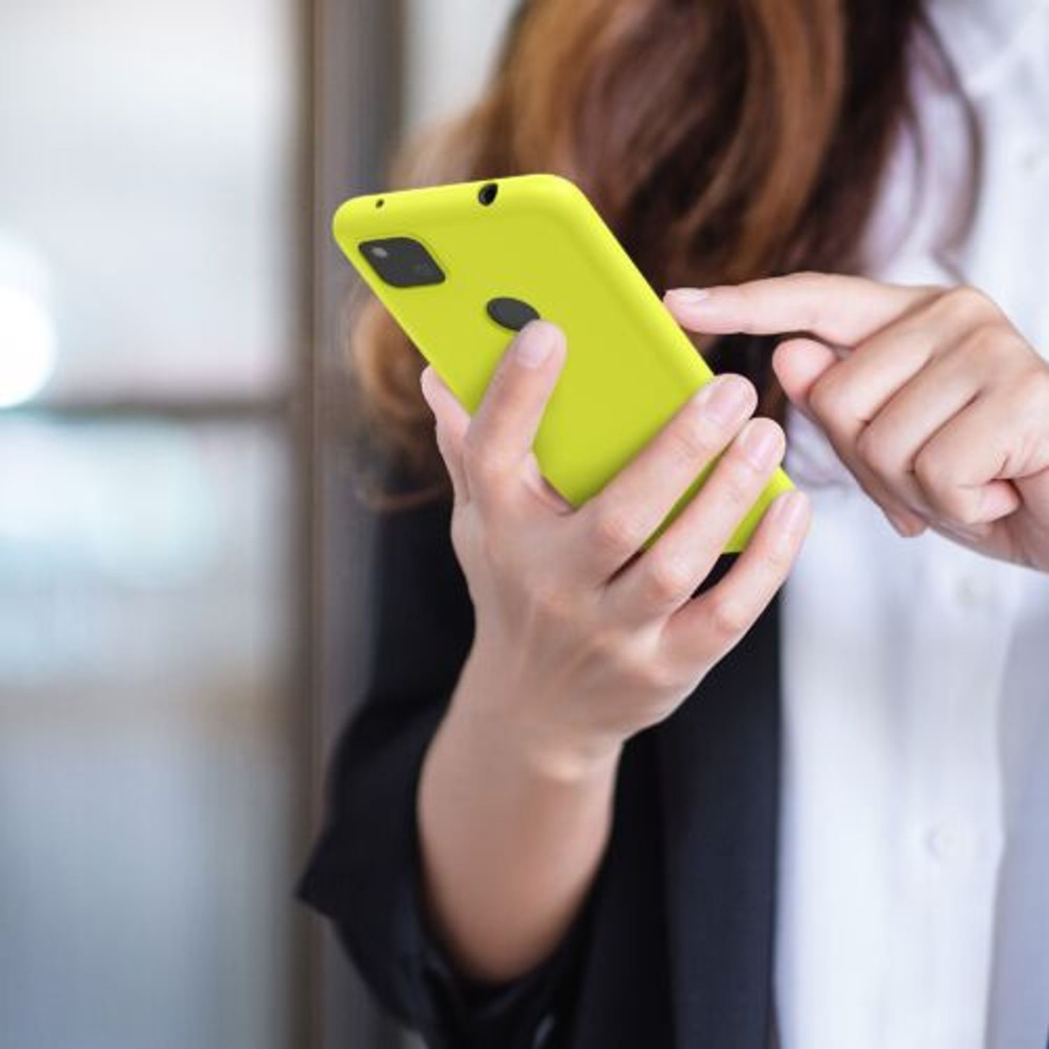 Husa pentru Google Pixel 4a, Silicon, Galben, 52357.195 fotografia produsului View 5 L