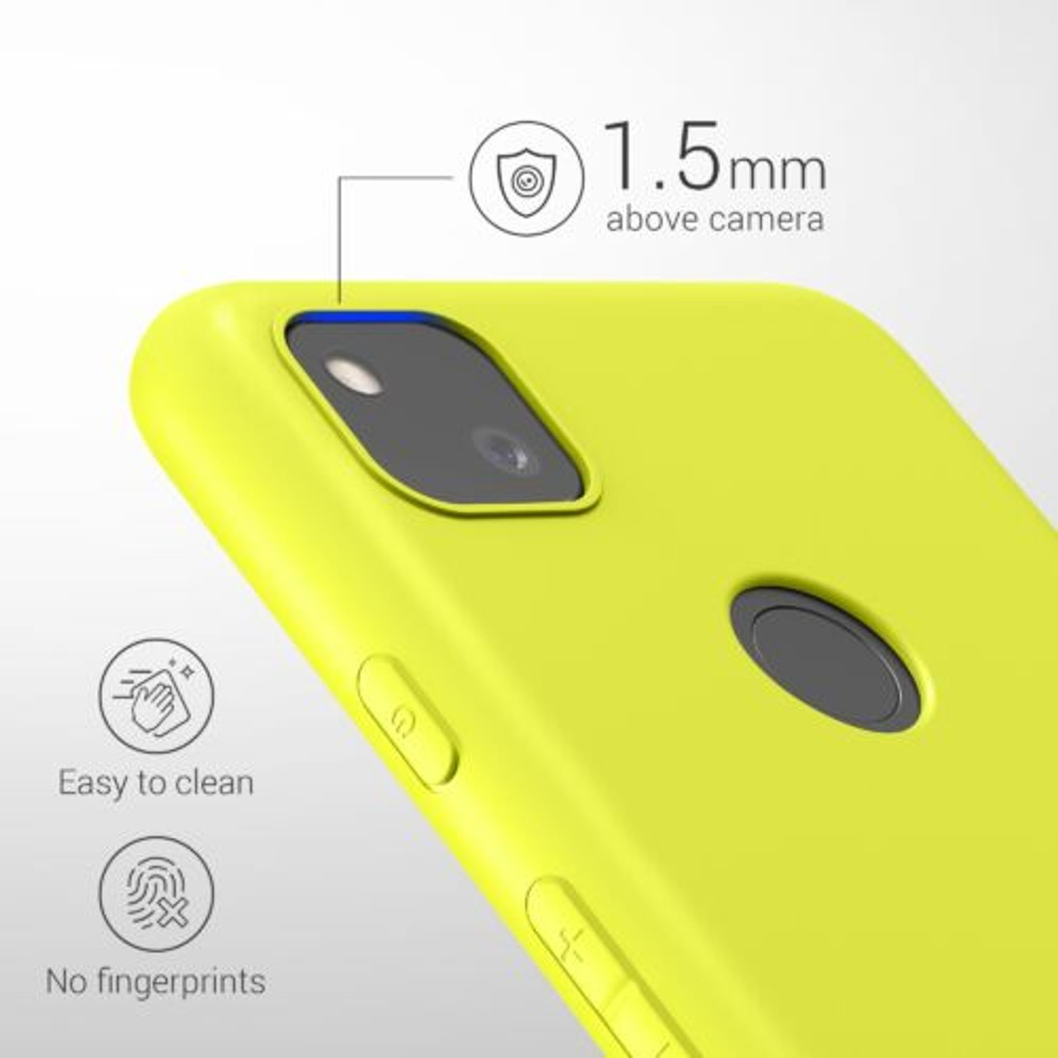 Husa pentru Google Pixel 4a, Silicon, Galben, 52357.195 fotografia produsului View 4 L