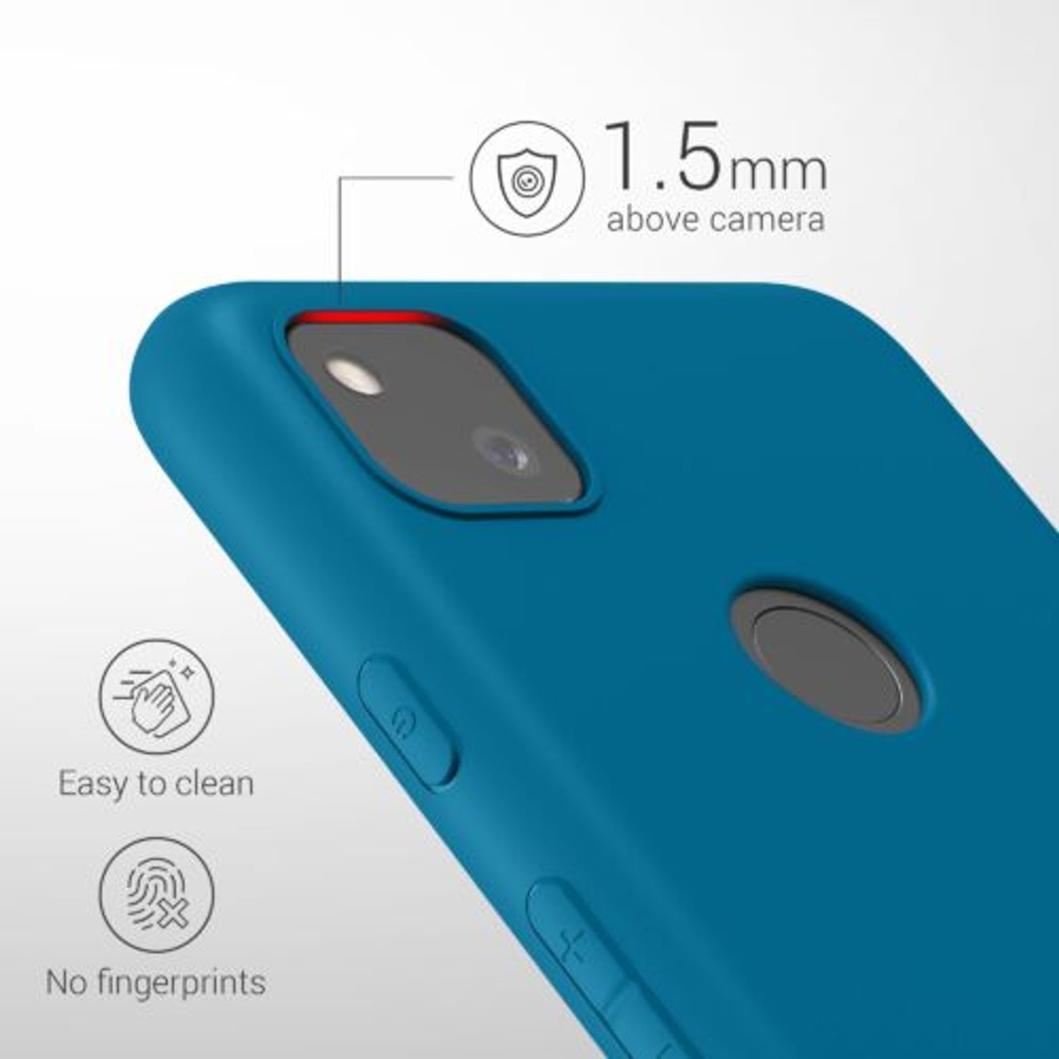 Husa pentru Google Pixel 4a, Silicon, Albastru, 52357.224 fotografia produsului View 4 L