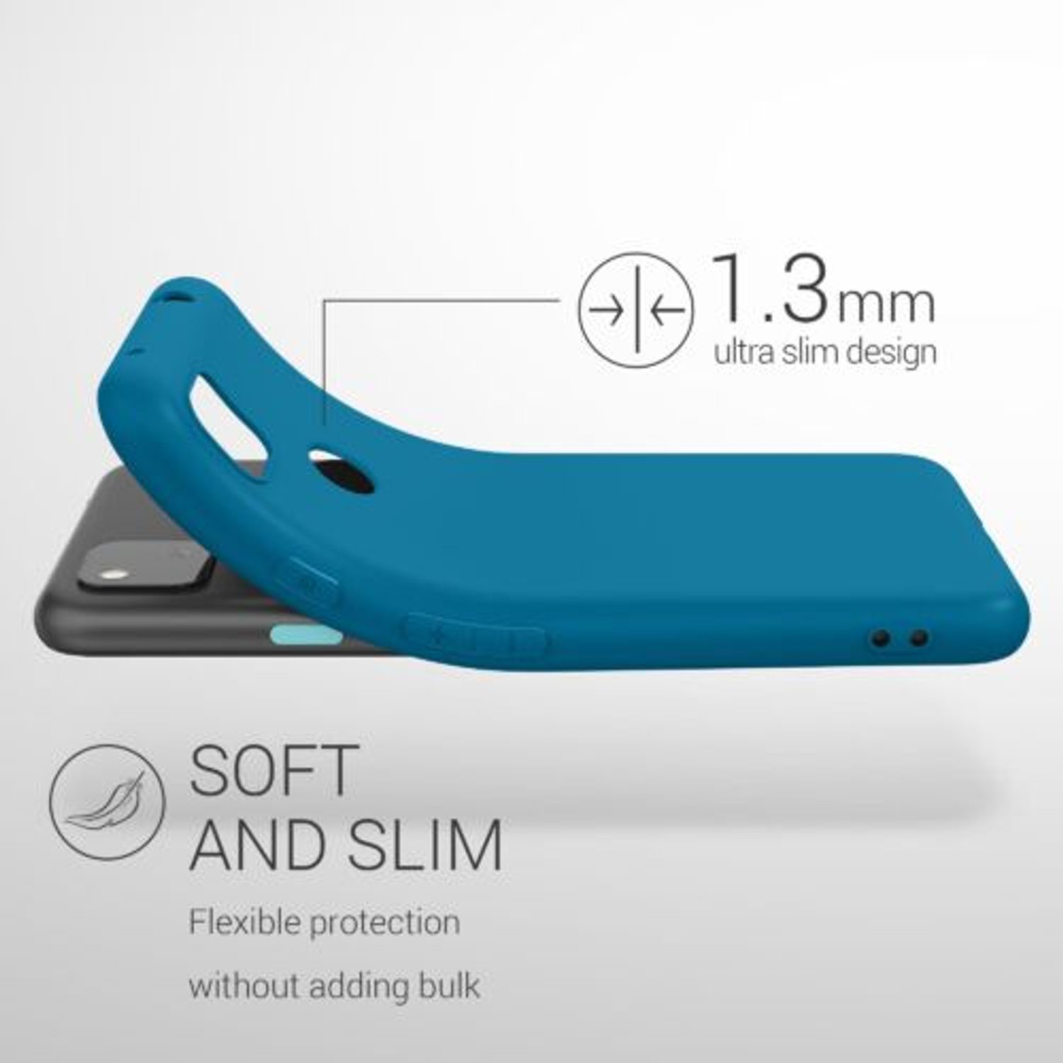 Husa pentru Google Pixel 4a, Silicon, Albastru, 52357.224 fotografia produsului View 3 L