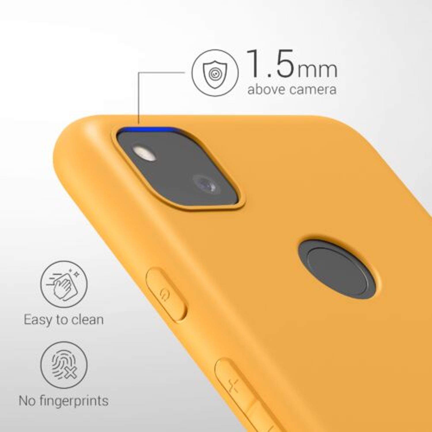 Husa pentru Google Pixel 4a, Silicon, Galben, 52357.217 fotografia produsului View 4 L