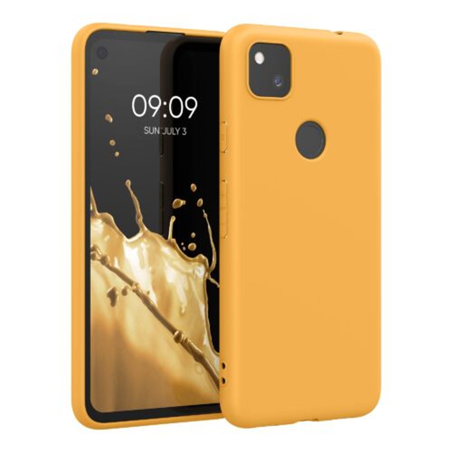 Husa pentru Google Pixel 4a, Silicon, Galben, 52357.217 fotografia produsului