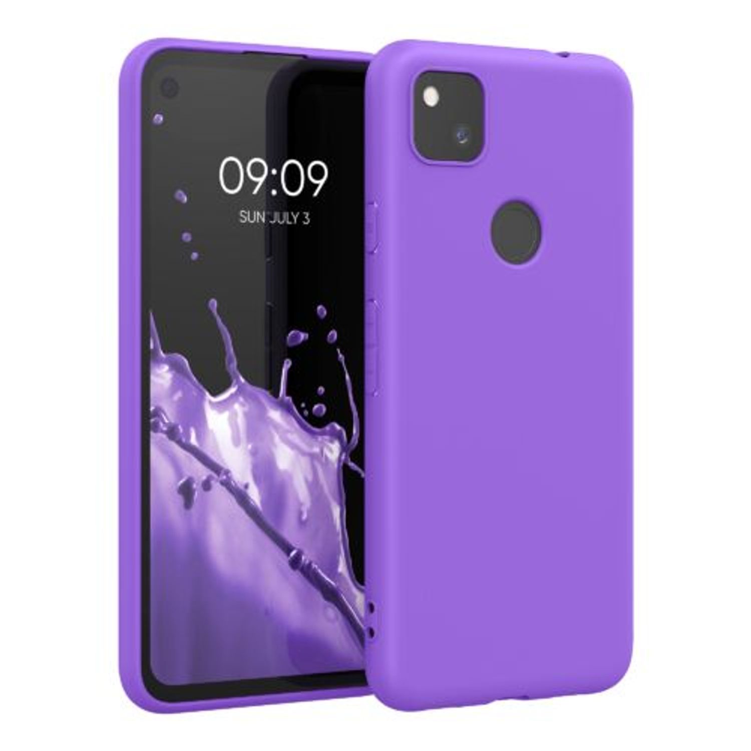 Husa pentru Google Pixel 4a, Silicon, Mov, 52357.221 fotografia produsului