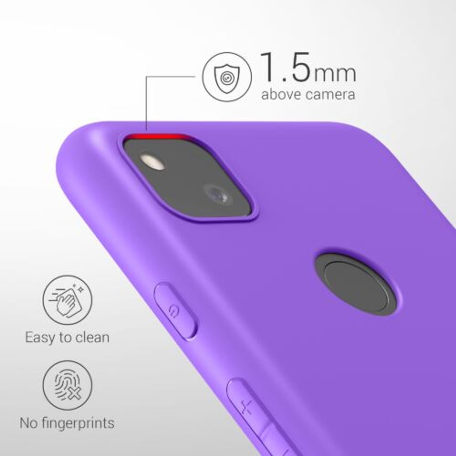 Husa pentru Google Pixel 4a, Silicon, Mov, 52357.221 fotografia produsului View 4 L