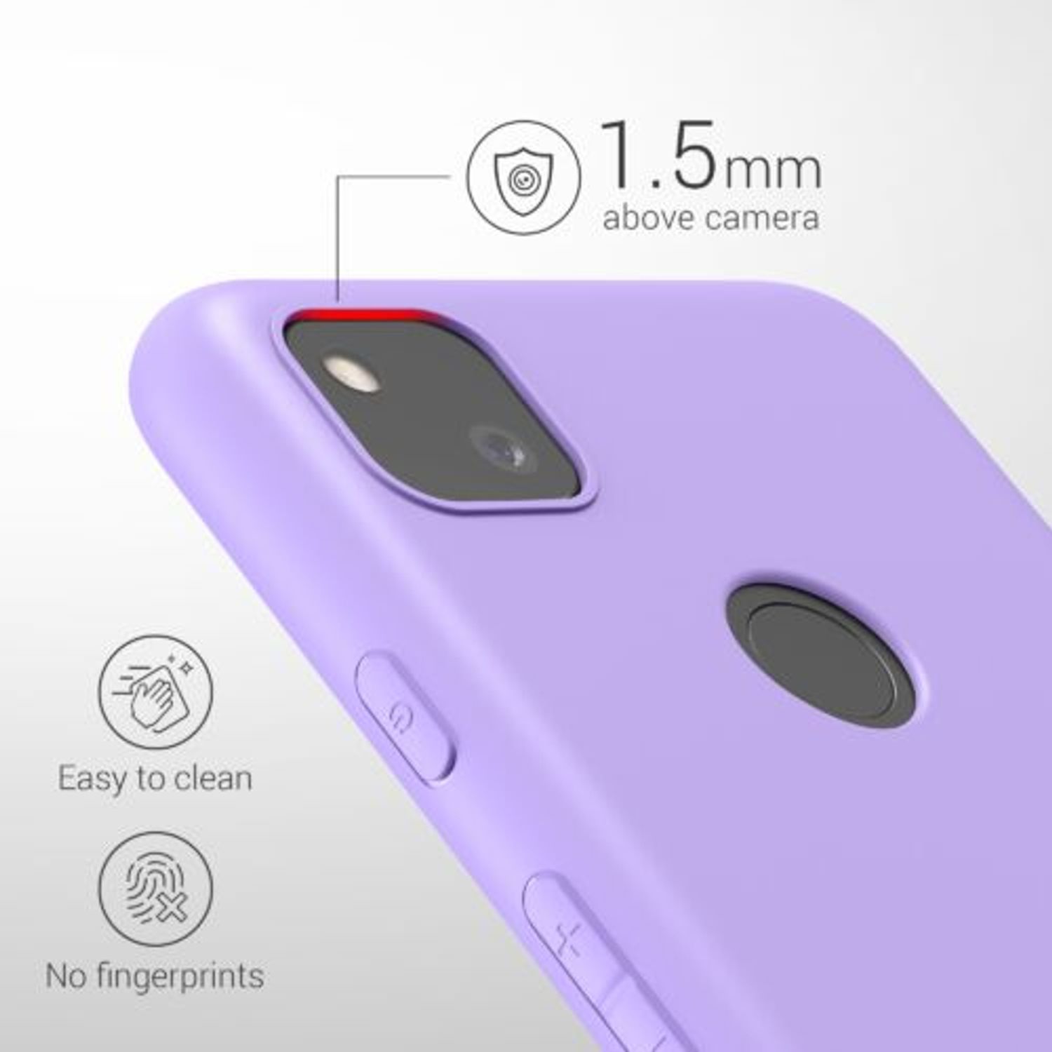 Husa pentru Google Pixel 4a, Silicon, Mov, 52357.222 fotografia produsului View 4 L