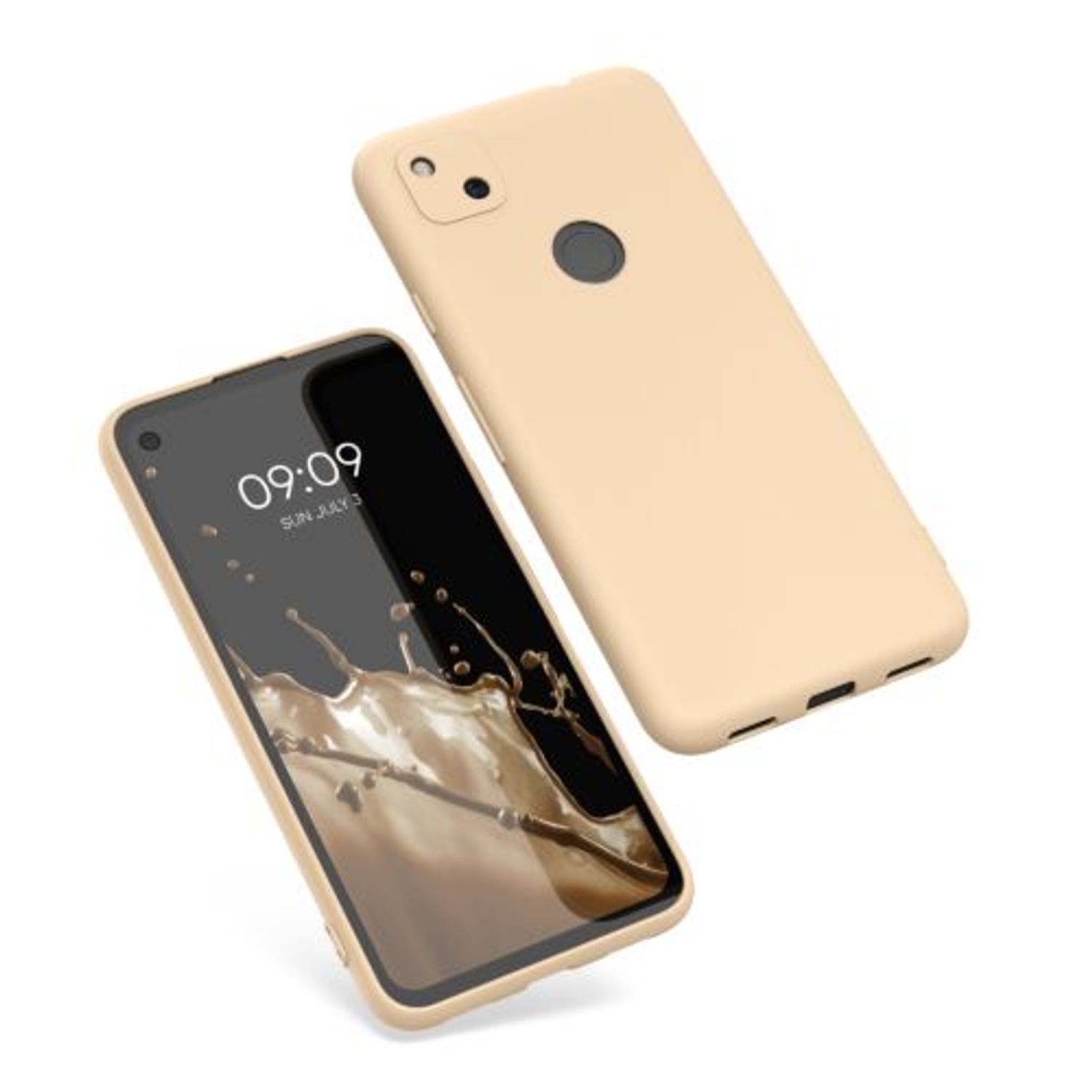 Husa pentru Google Pixel 4a, Silicon, Crem, 52357.210 fotografia produsului View 2 L