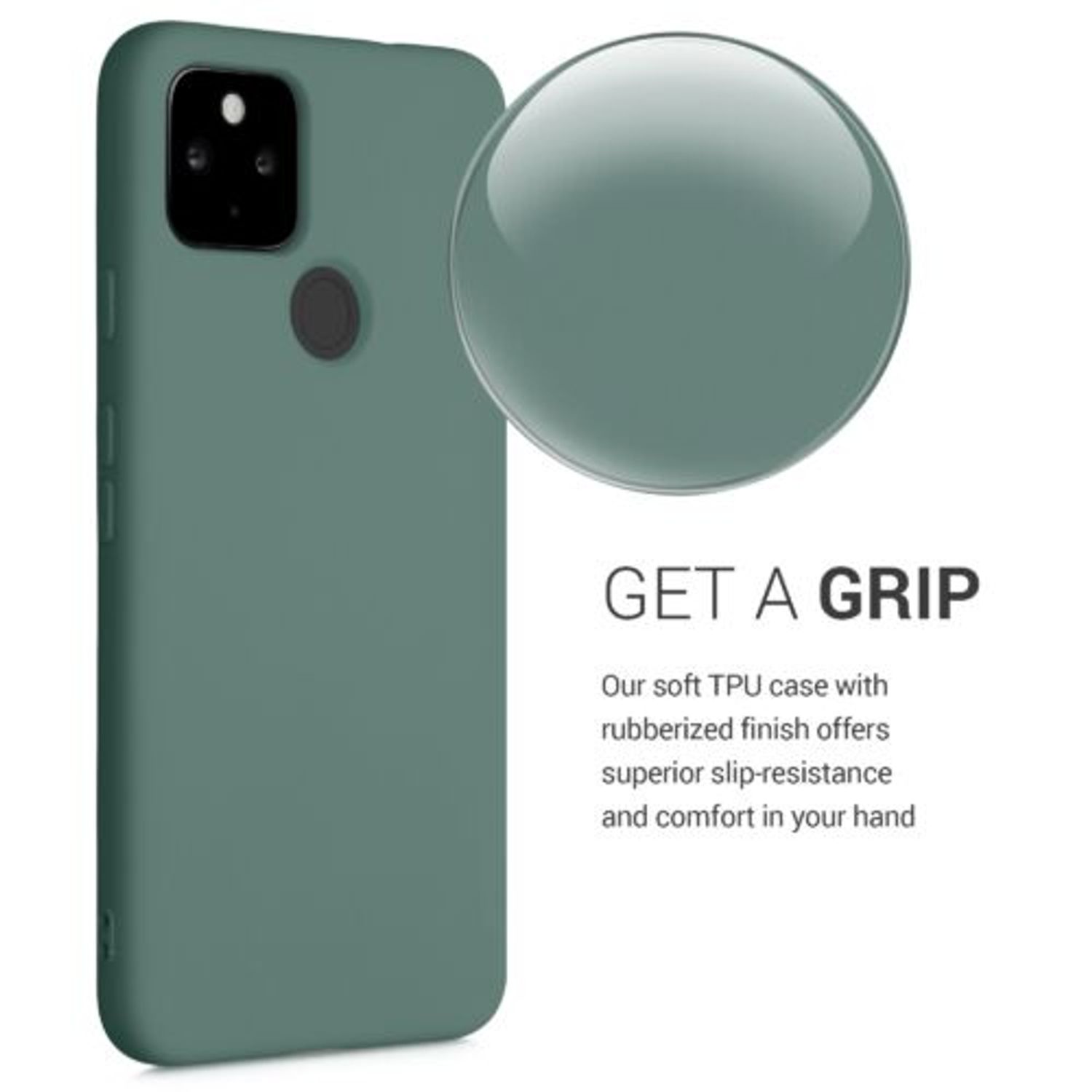 Husa pentru Google Pixel 4a 5G, Silicon, Verde, 53779.166 fotografia produsului View 6 L