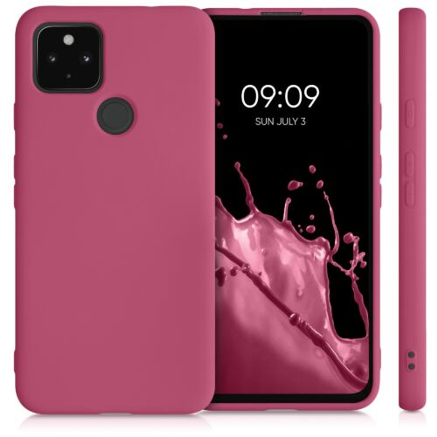 Husa pentru Google Pixel 4a 5G, Silicon, Roz, 53779.213 fotografia produsului View 2 L