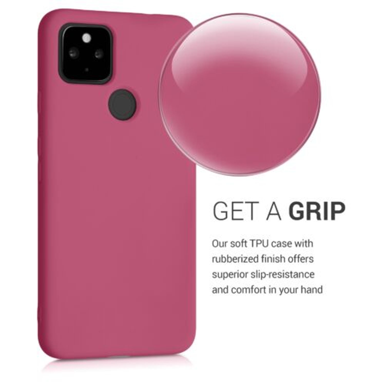 Husa pentru Google Pixel 4a 5G, Silicon, Roz, 53779.213 fotografia produsului View 5 L