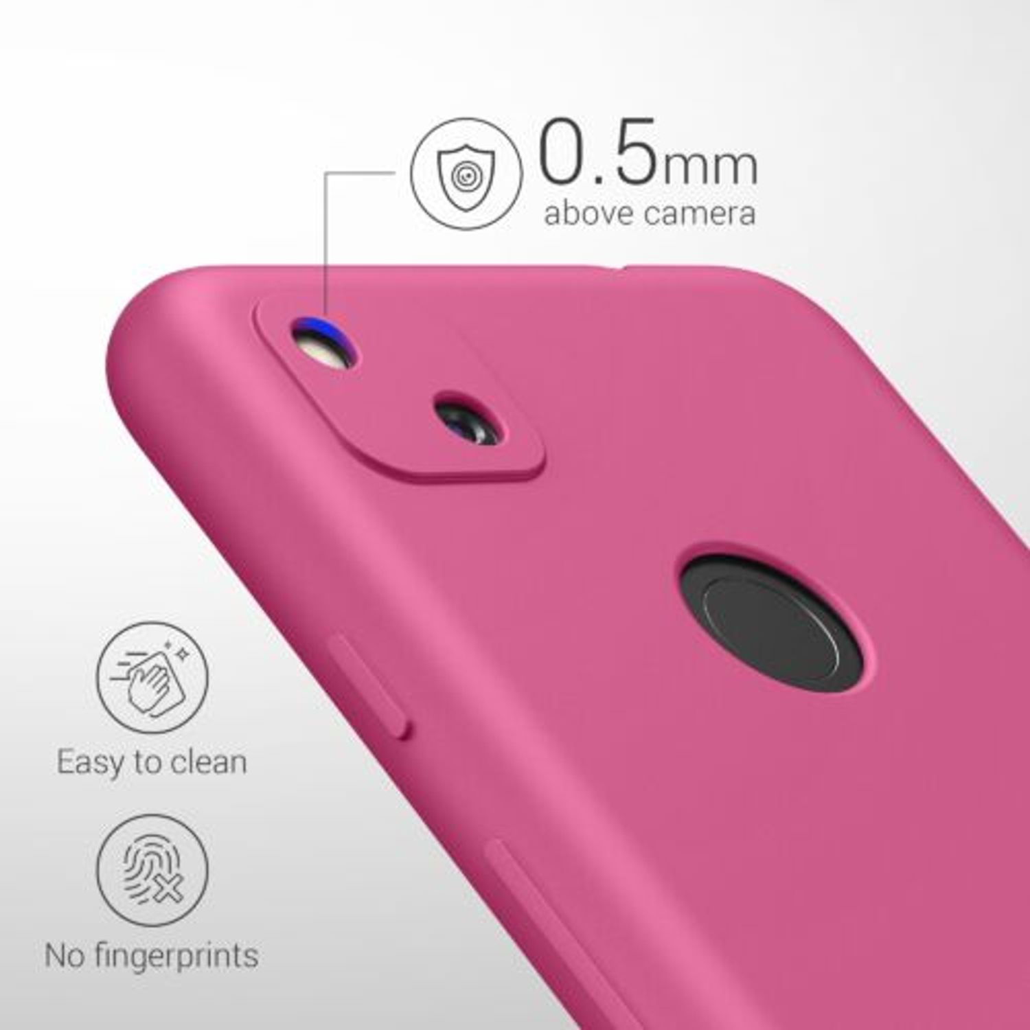 Husa pentru Google Pixel 4a, Silicon, Roz, 52357.213 fotografia produsului View 4 L