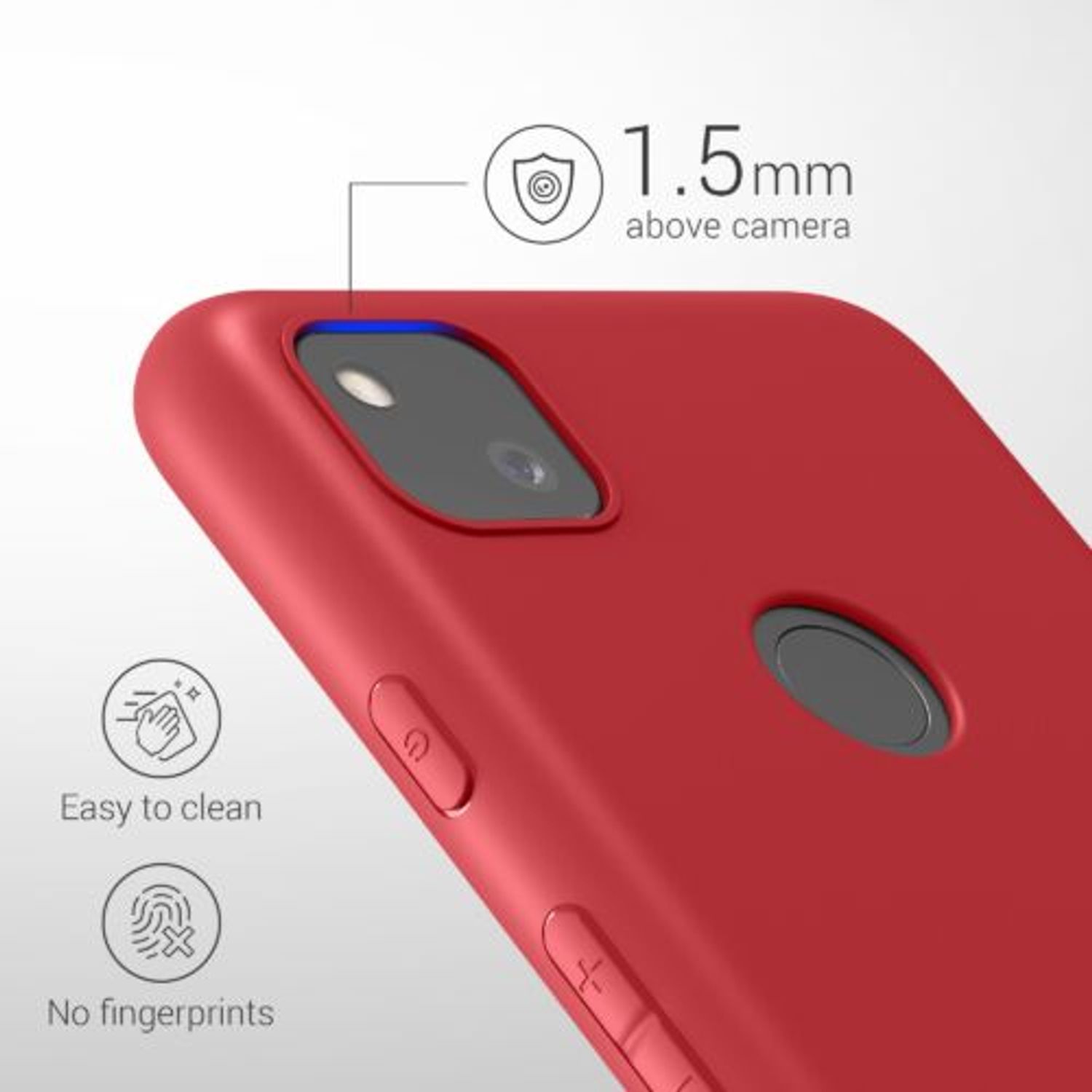 Husa pentru Google Pixel 4a, Silicon, Rosu, 52357.208 fotografia produsului View 5 L