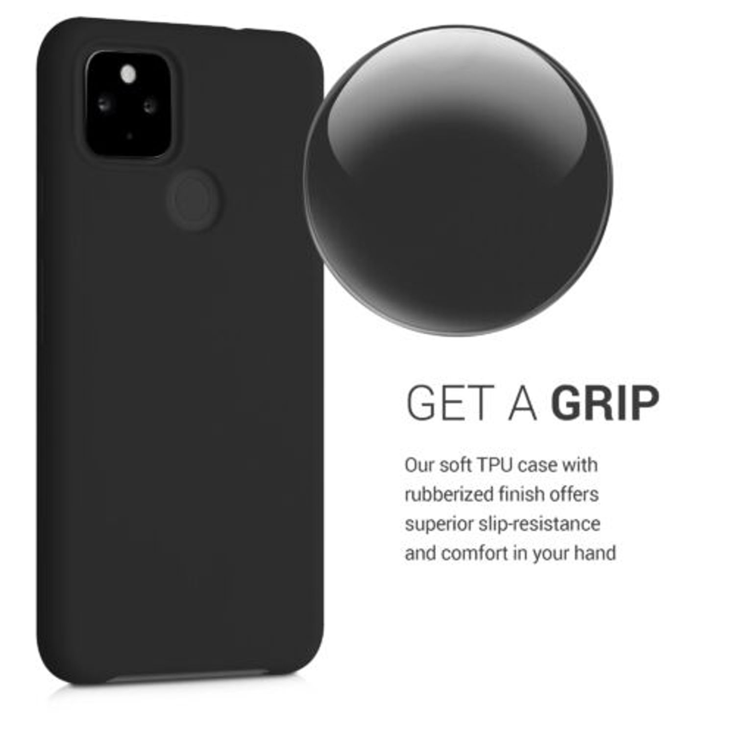 Husa pentru Google Pixel 4a 5G, Silicon, Negru, 53932.01 fotografia produsului View 3 L