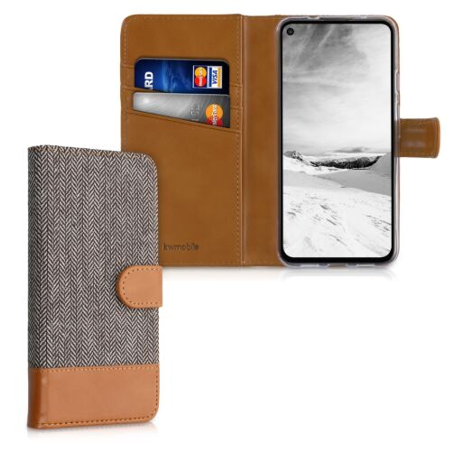 Husa pentru Google Pixel 4a 5G, Textil, Gri, 53776.25 fotografia produsului