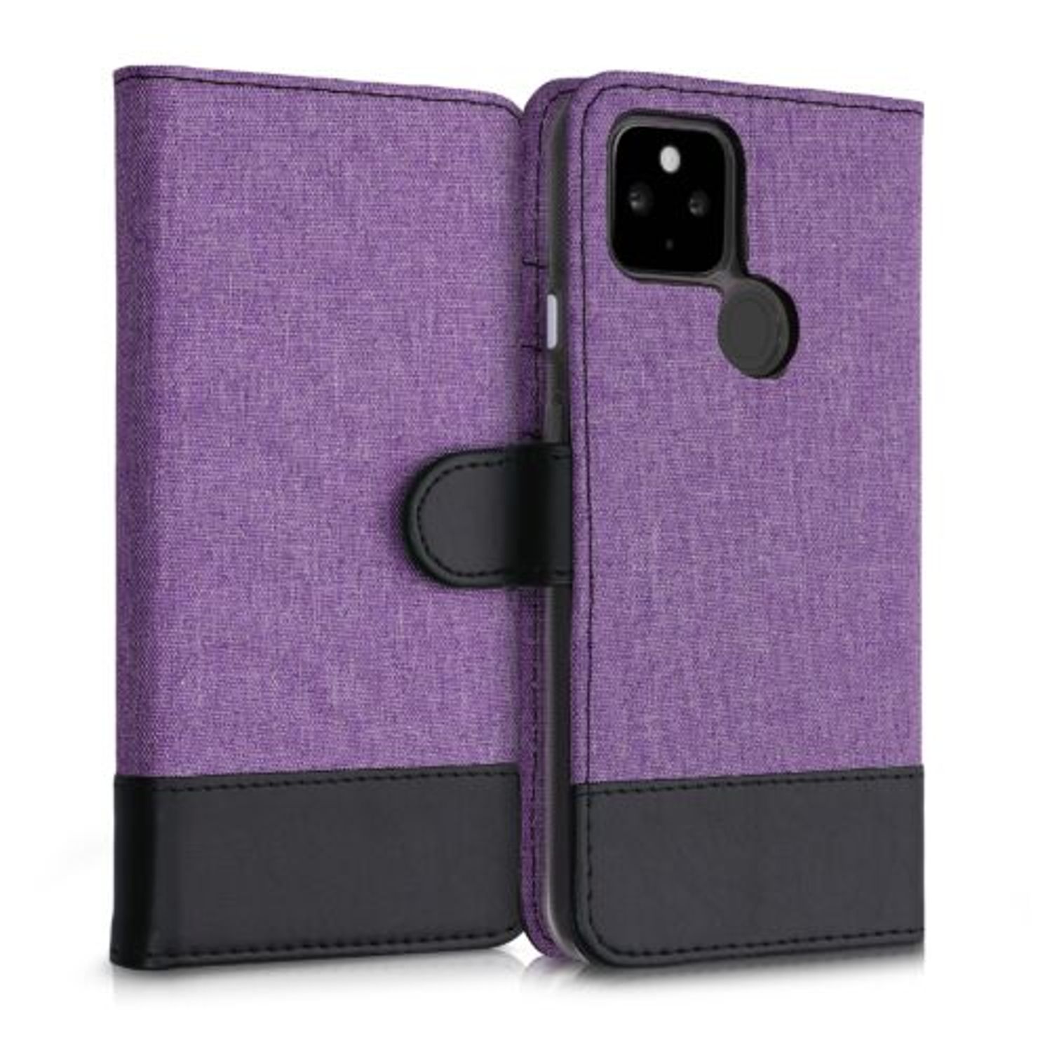 Husa pentru Google Pixel 4a 5G, Textil, Mov, 53776.38 fotografia produsului View 4 L