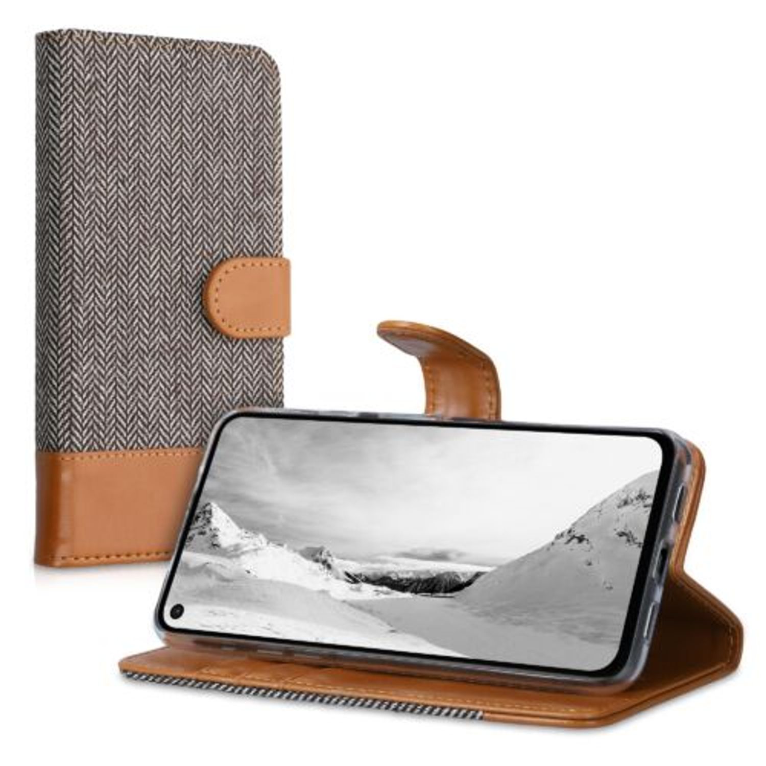Husa pentru Google Pixel 4a 5G, Textil, Gri, 53776.25 fotografia produsului View 2 L