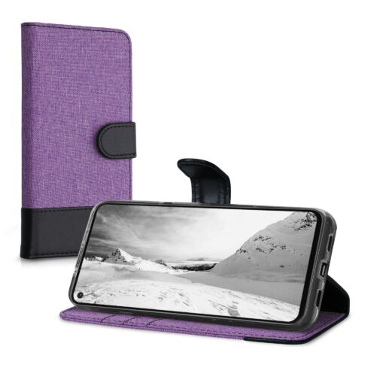 Husa pentru Google Pixel 4a 5G, Textil, Mov, 53776.38 fotografia produsului View 2 L
