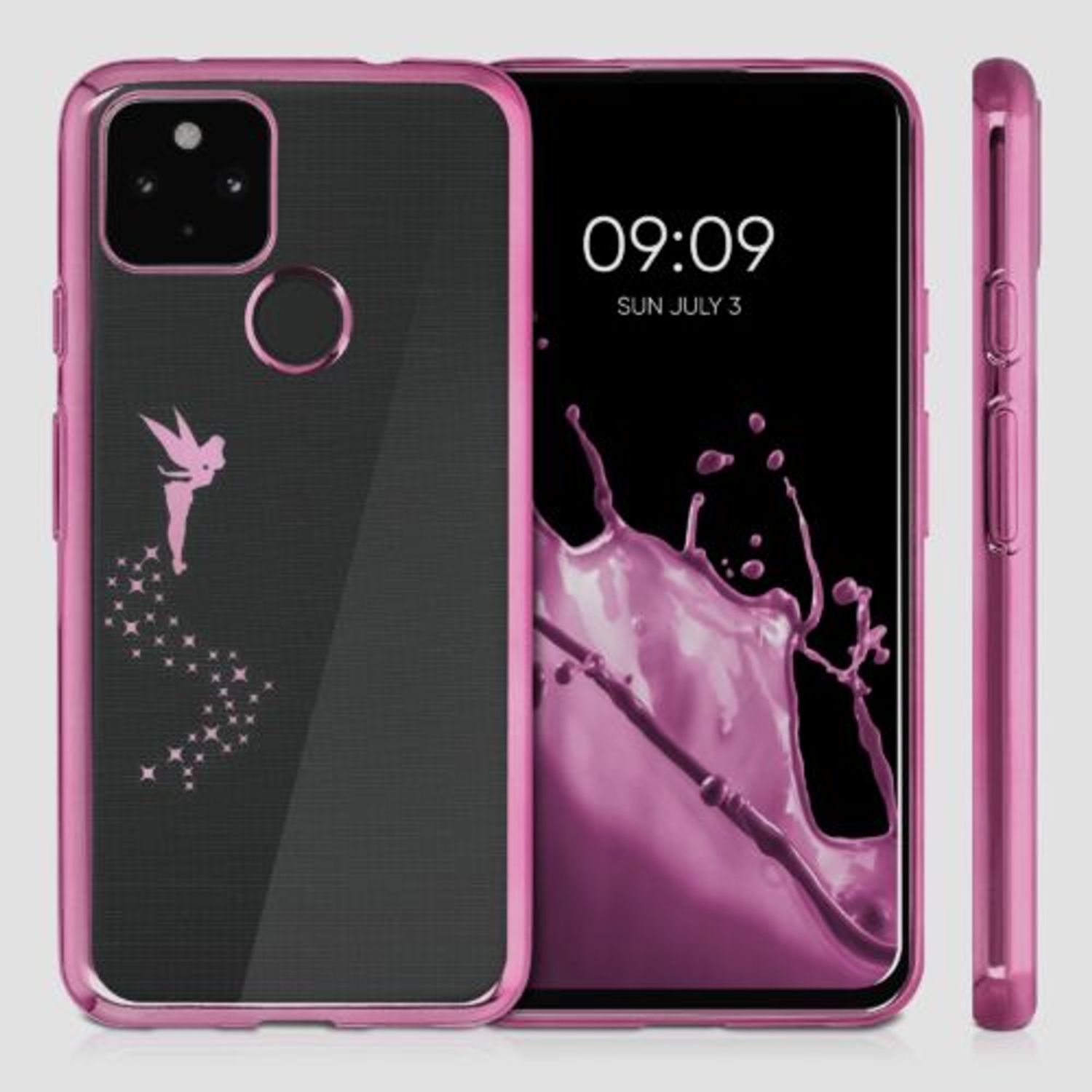 Husa pentru Google Pixel 4a 5G, Silicon, Roz, 54162.01 fotografia produsului View 2 L