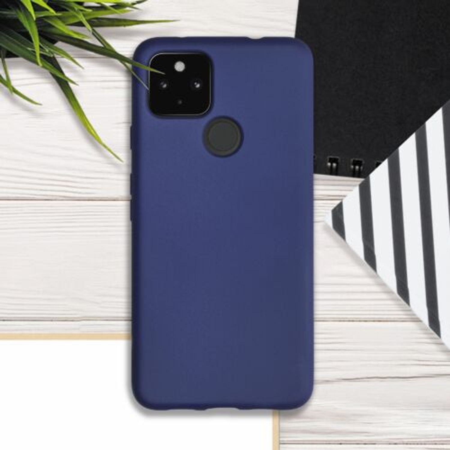Husa pentru Google Pixel 4a 5G, Silicon, Albastru, 53780.64 fotografia produsului View 5 L