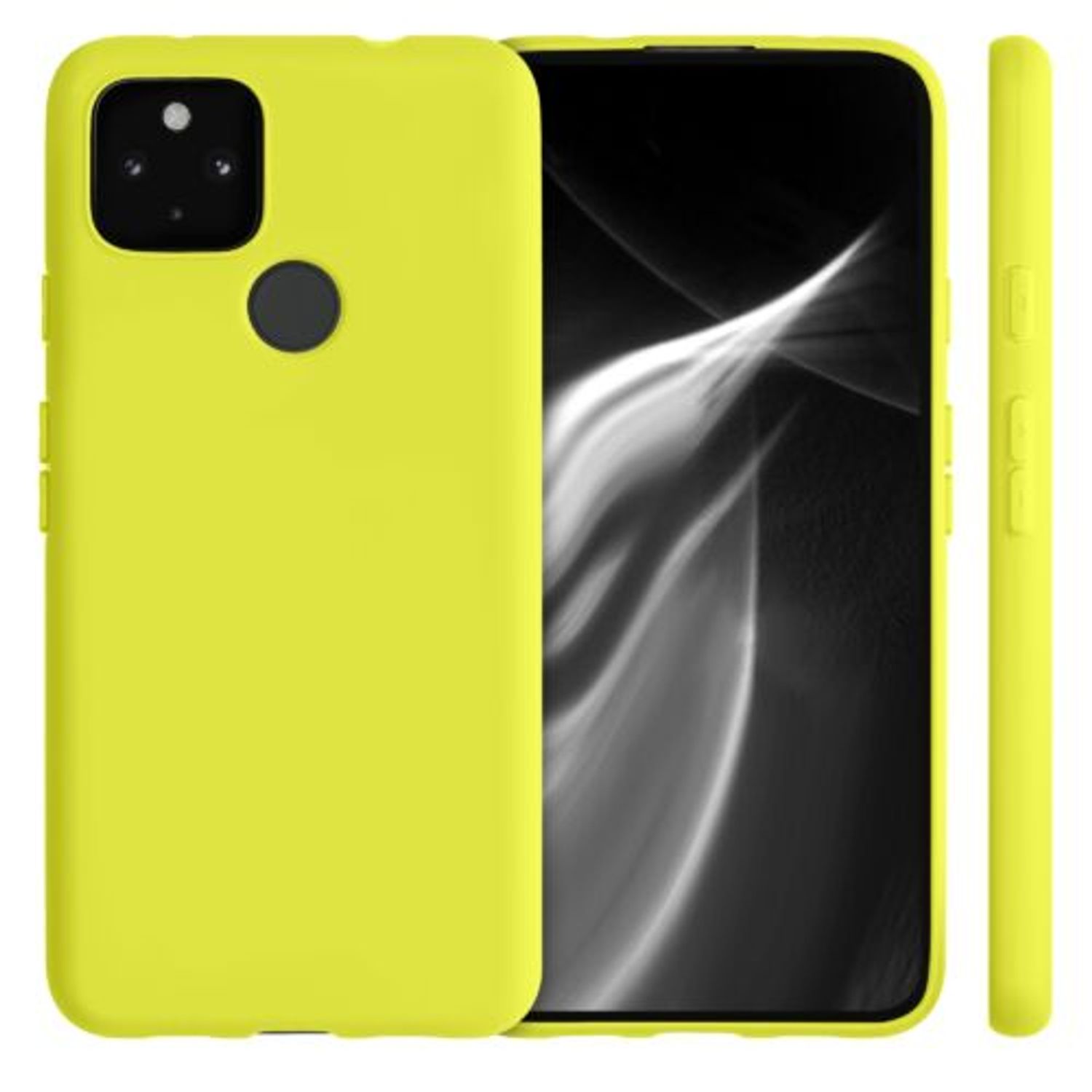 Husa pentru Google Pixel 4a 5G, Silicon, Galben, 51727.195 fotografia produsului View 2 L