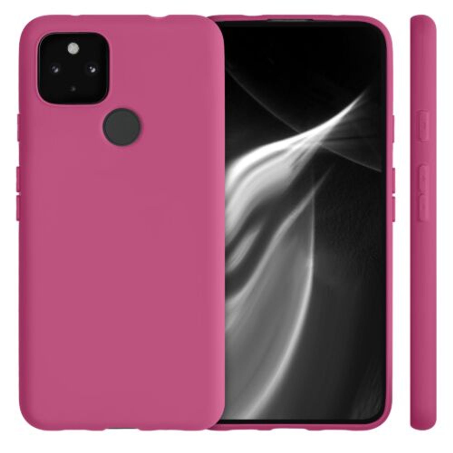 Husa pentru Google Pixel 4a 5G, Silicon, Roz, 51727.213 fotografia produsului View 2 L