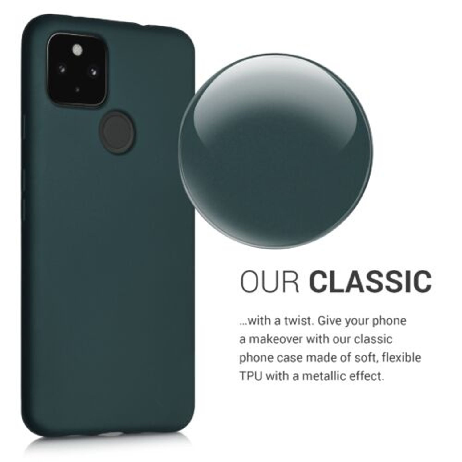 Husa pentru Google Pixel 4a 5G, Silicon, Verde, 53780.14 fotografia produsului View 13 L