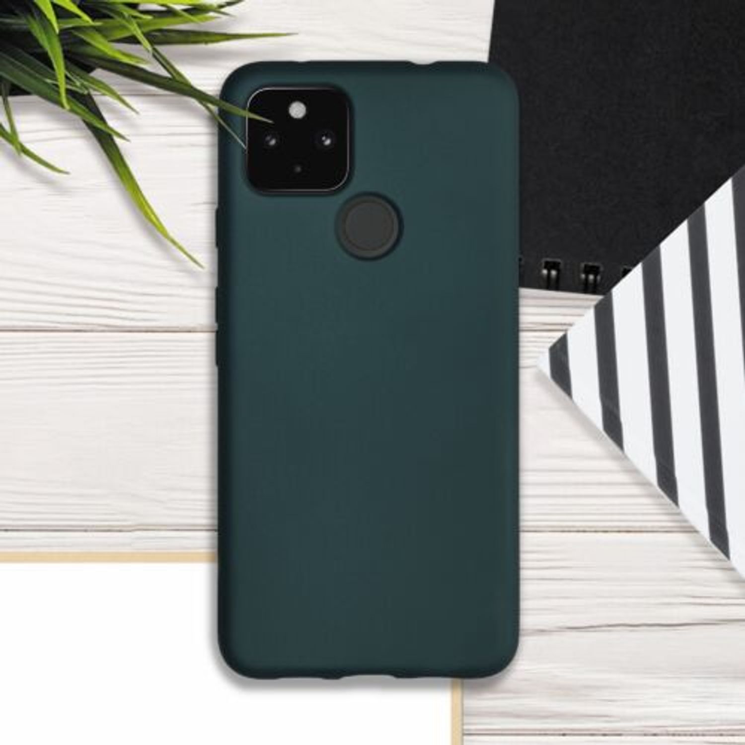 Husa pentru Google Pixel 4a 5G, Silicon, Verde, 53780.14 fotografia produsului View 14 L