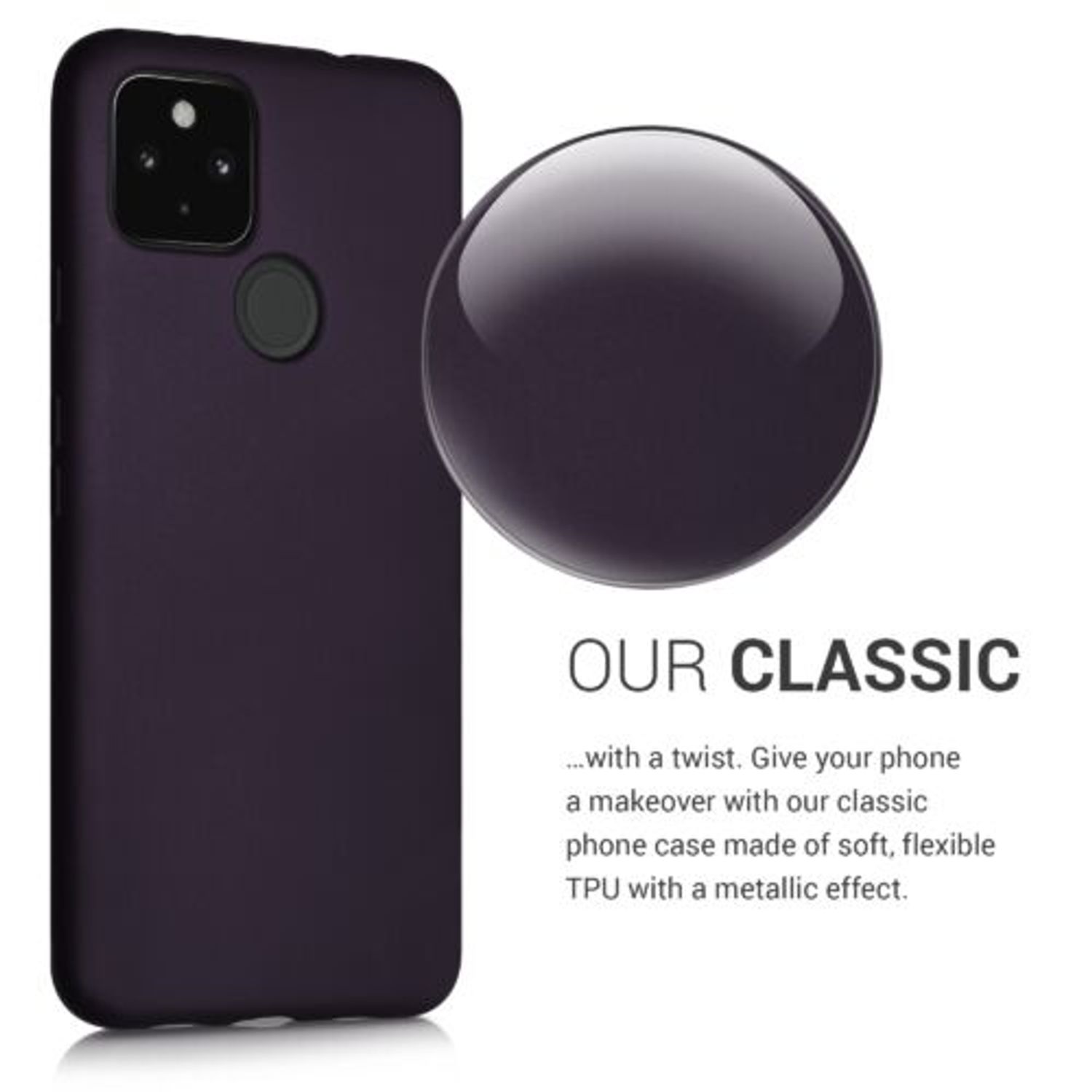 Husa pentru Google Pixel 4a 5G, Silicon, Mov, 53780.115 fotografia produsului View 3 L