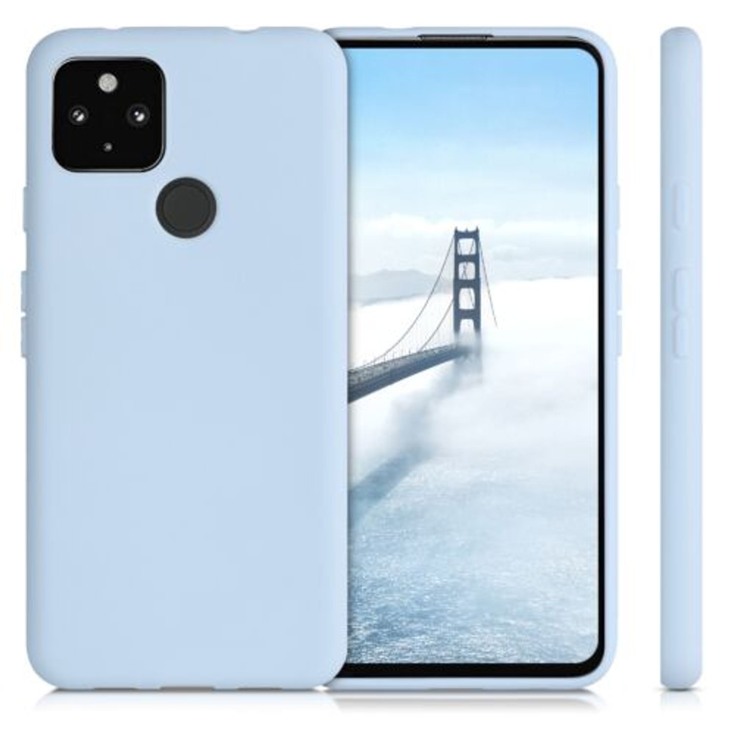 Husa pentru Google Pixel 4a 5G, Silicon, Albastru, 51727.58 fotografia produsului View 2 L