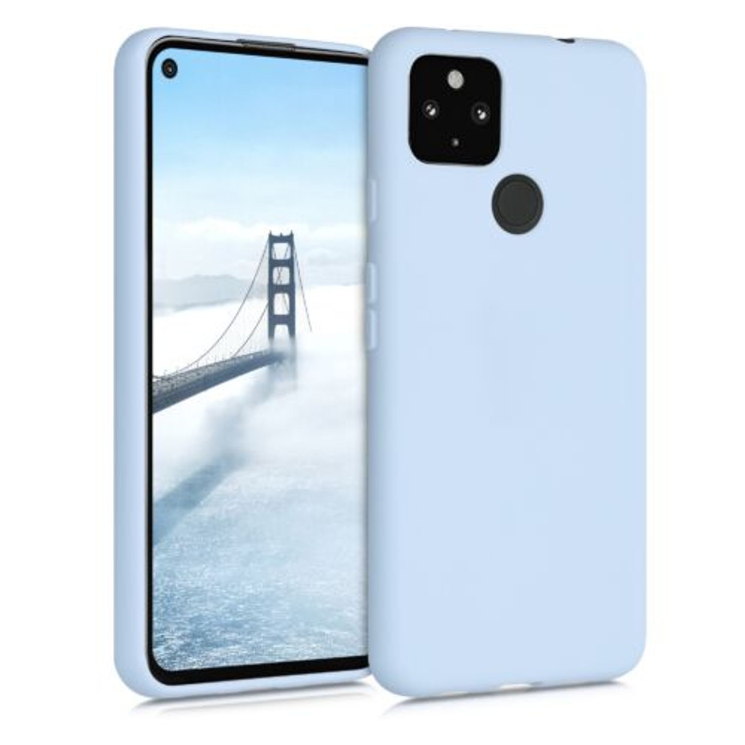 Husa pentru Google Pixel 4a 5G, Silicon, Albastru, 51727.58 fotografia produsului