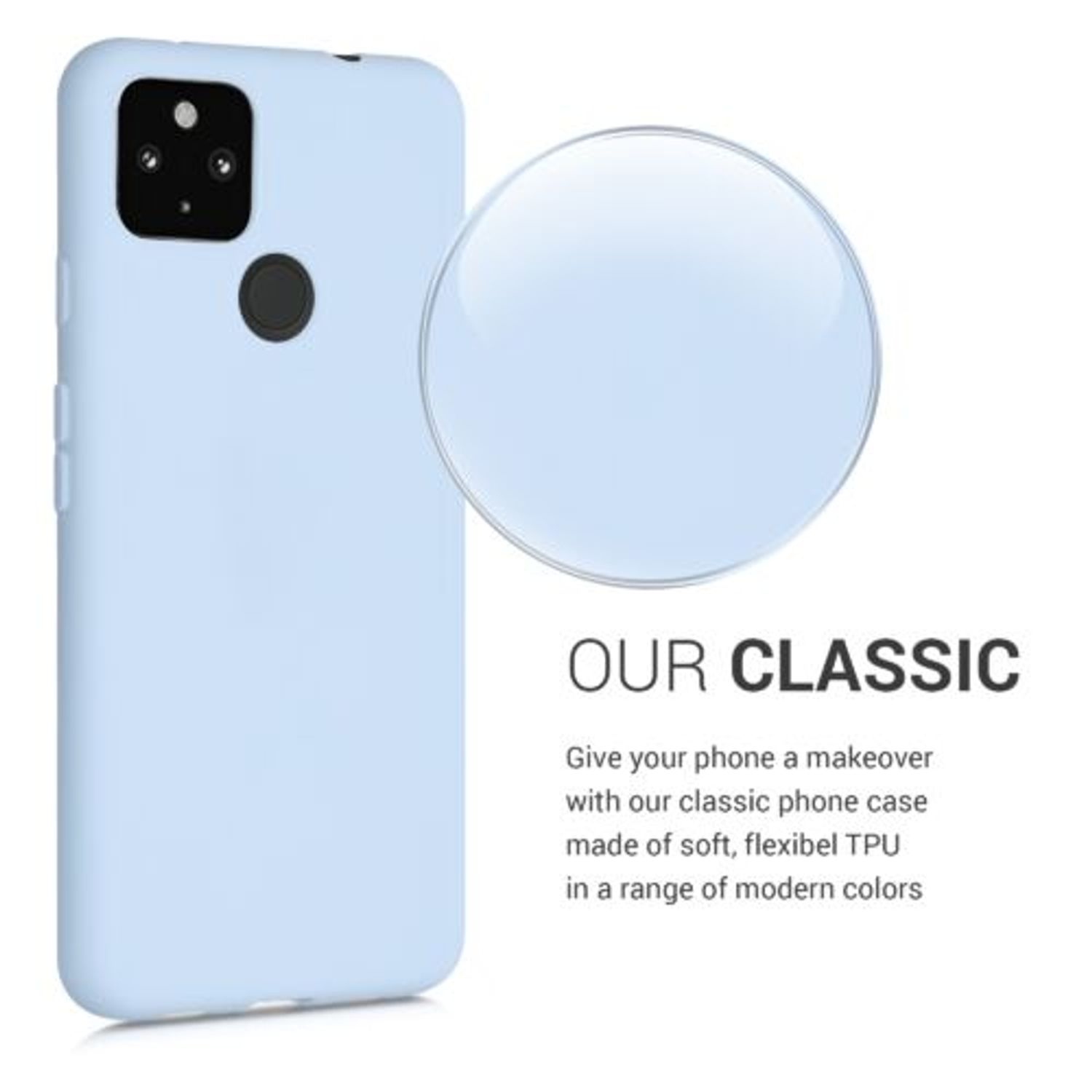 Husa pentru Google Pixel 4a 5G, Silicon, Albastru, 51727.58 fotografia produsului View 4 L