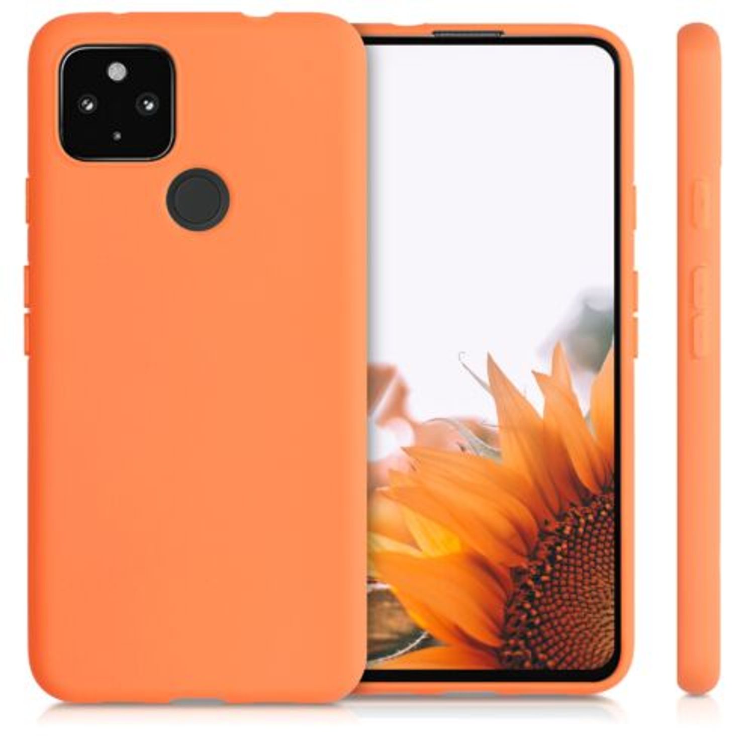 Husa pentru Google Pixel 4a 5G, Silicon, Portocaliu, 51727.150 fotografia produsului View 2 L