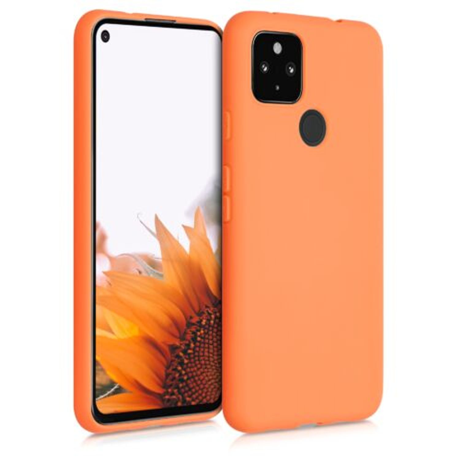Husa pentru Google Pixel 4a 5G, Silicon, Portocaliu, 51727.150 fotografia produsului