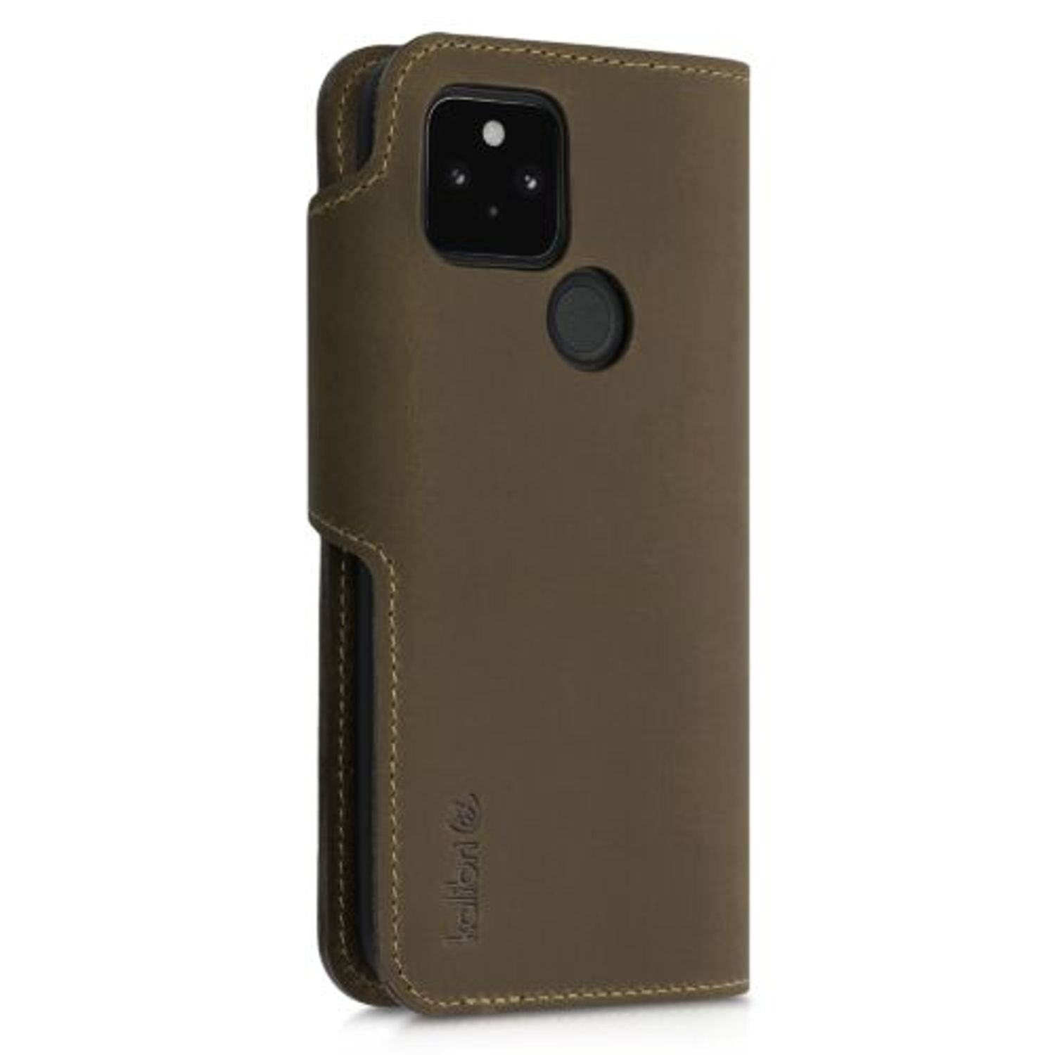 Husa pentru Google Pixel 5, Piele naturala, Maro, 55172.05 fotografia produsului View 3 L