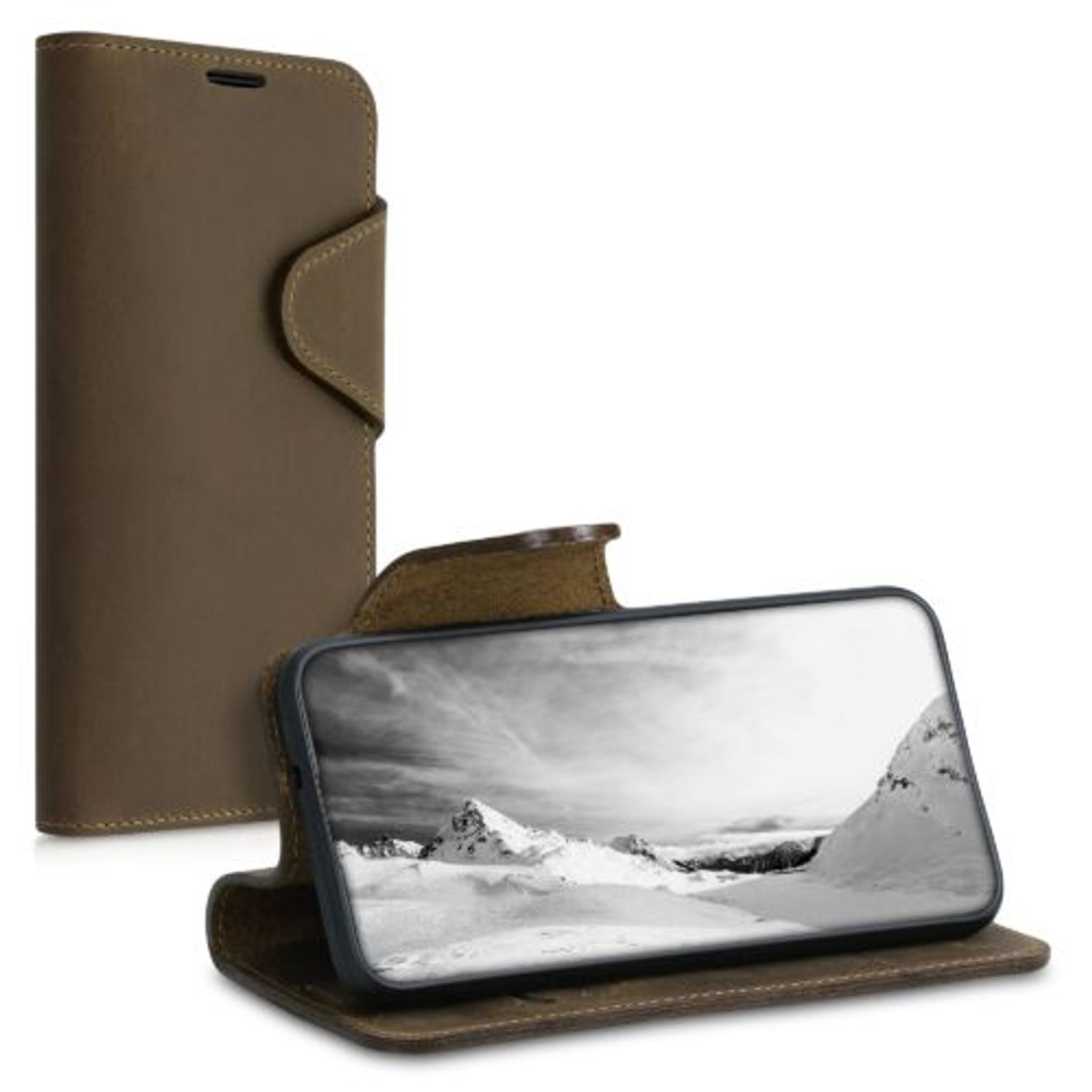 Husa pentru Google Pixel 5, Piele naturala, Maro, 55172.05 fotografia produsului View 8 L