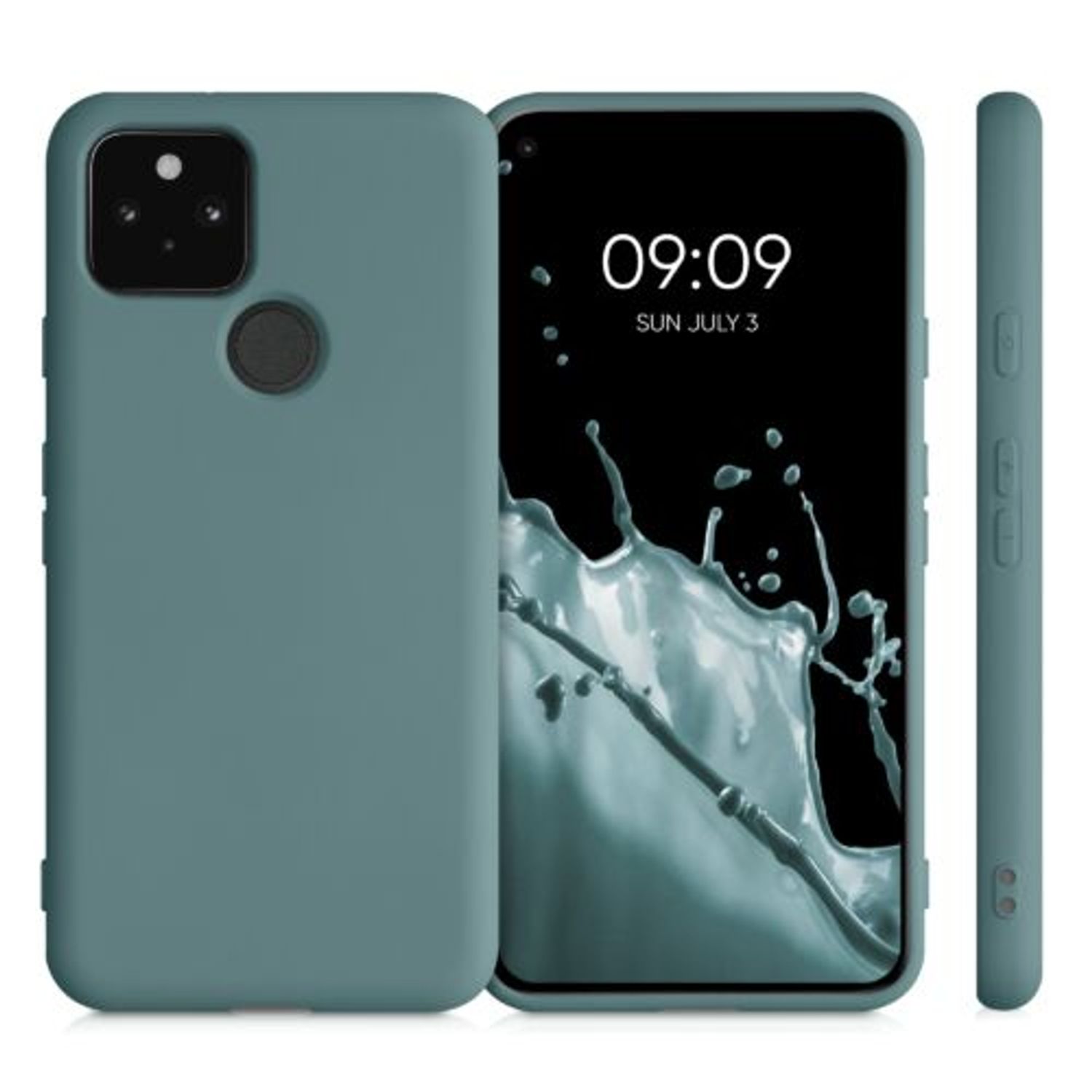 Husa pentru Google Pixel 5, Silicon, Verde, 53778.207 fotografia produsului View 2 L