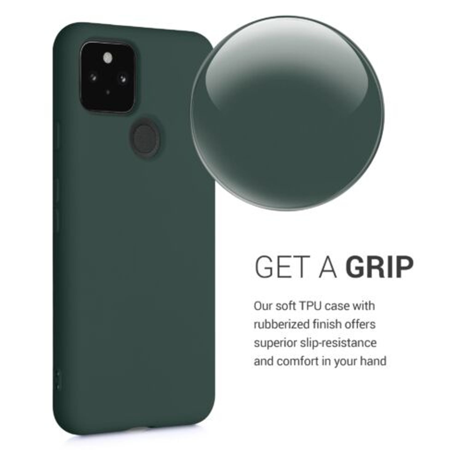 Husa pentru Google Pixel 5, Silicon, Verde, 53778.169 fotografia produsului View 5 L