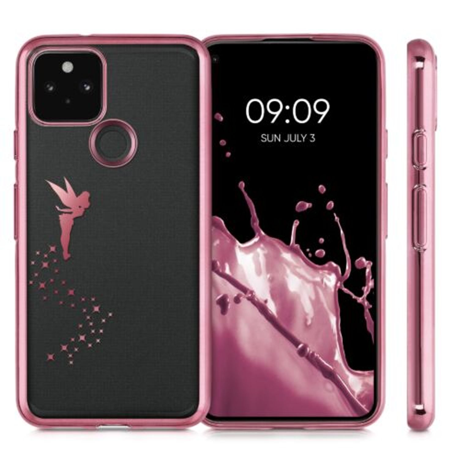 Husa pentru Google Pixel 5, Silicon, Roz, 54161.01 fotografia produsului View 2 L