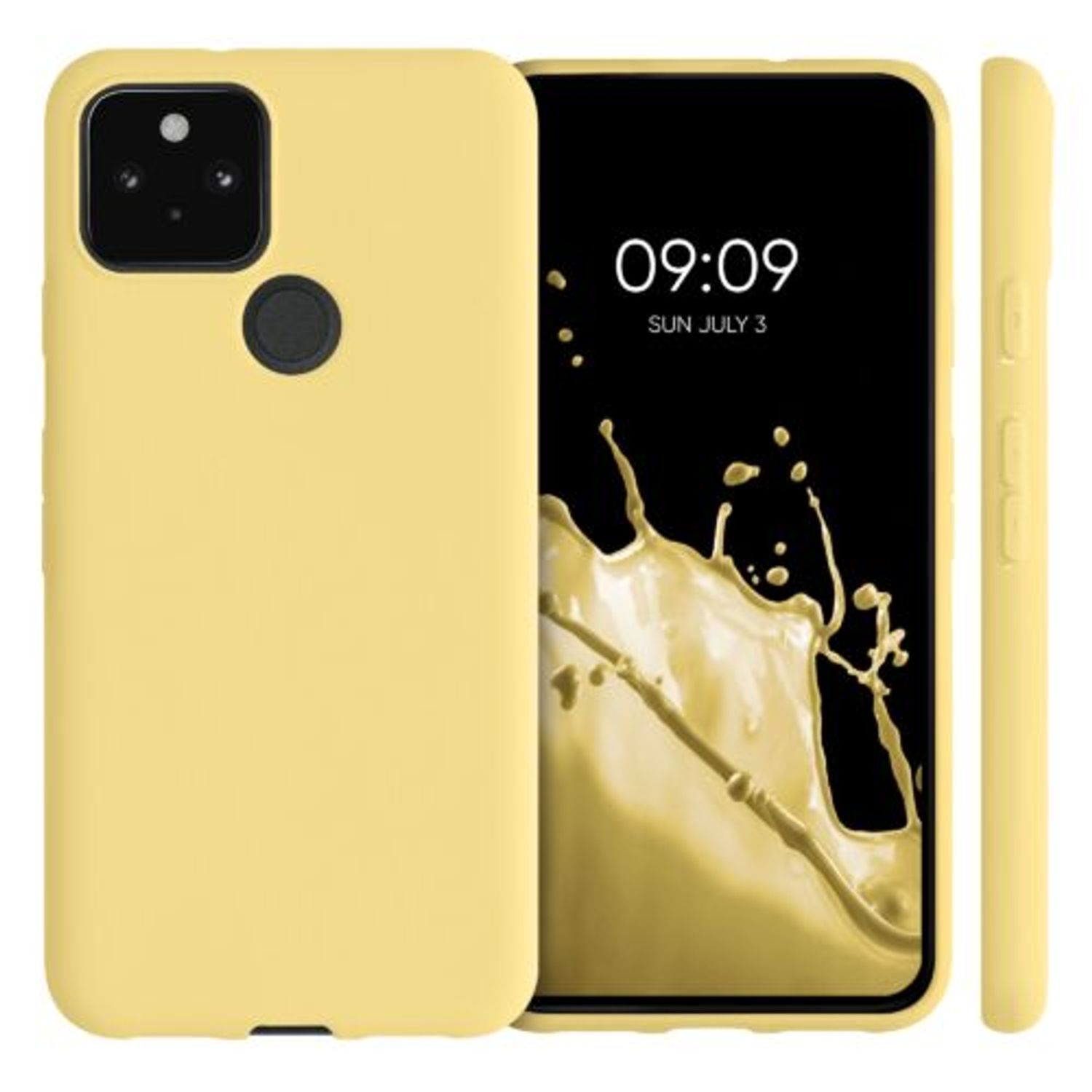 Husa pentru Google Pixel 5, Silicon, Galben, 51722.216 fotografia produsului View 2 L