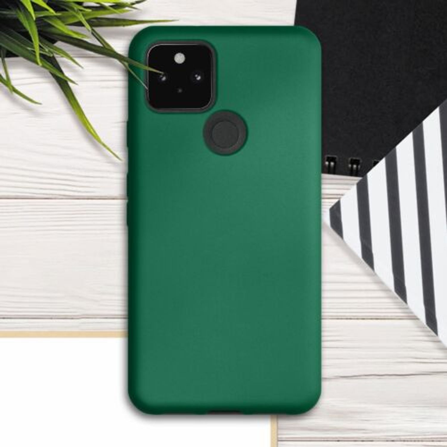 Husa pentru Google Pixel 5, Silicon, Verde, 53565.170 fotografia produsului View 3 L