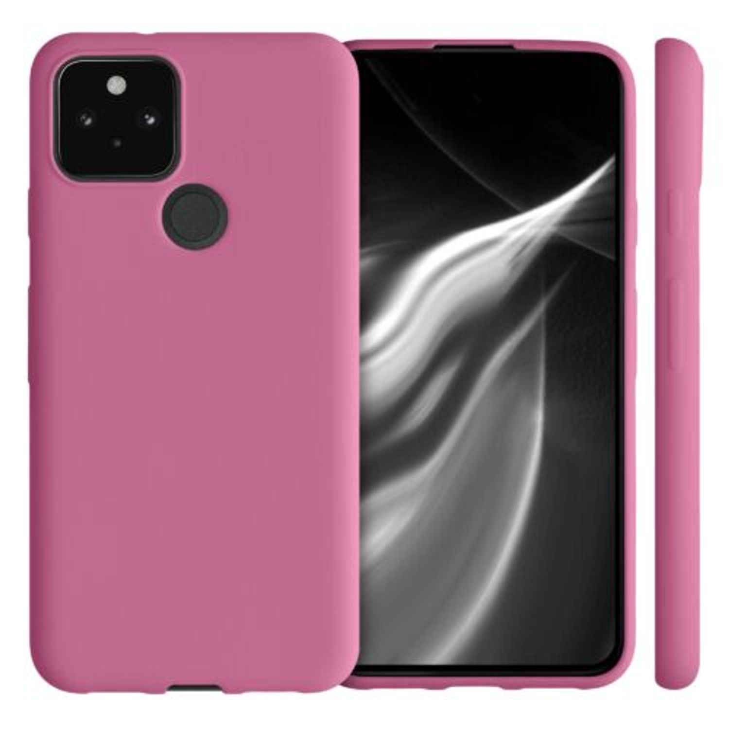 Husa pentru Google Pixel 5, Silicon, Roz, 51722.212 fotografia produsului View 2 L