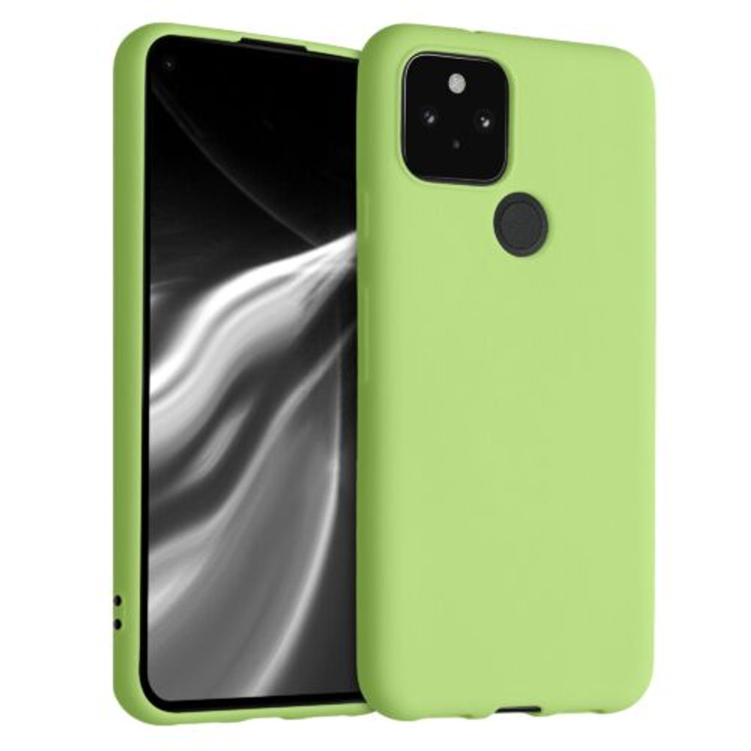 Husa pentru Google Pixel 5, Silicon, Verde, 51722.214 fotografia produsului