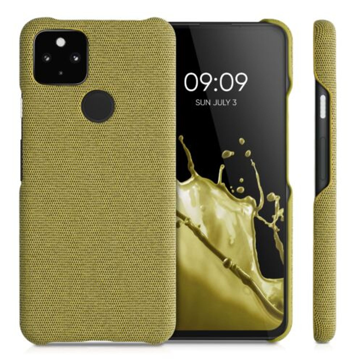 Husa pentru Google Pixel 5a, Textil, Galben, 54994.06 fotografia produsului View 2 L