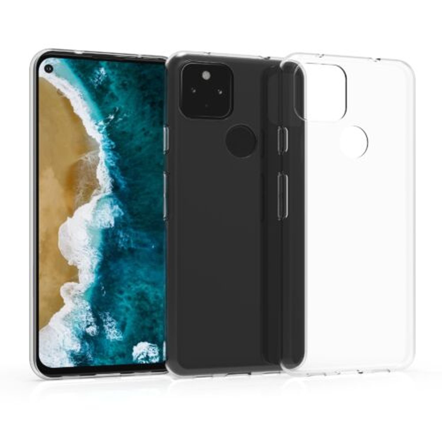 Husa pentru Google Pixel 5a, Silicon, Transparent, 55628.03 fotografia produsului View 2 L